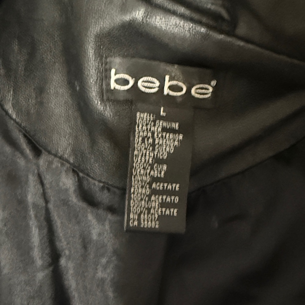 Bebe Black Leather Jacket - Picture 2 of 16